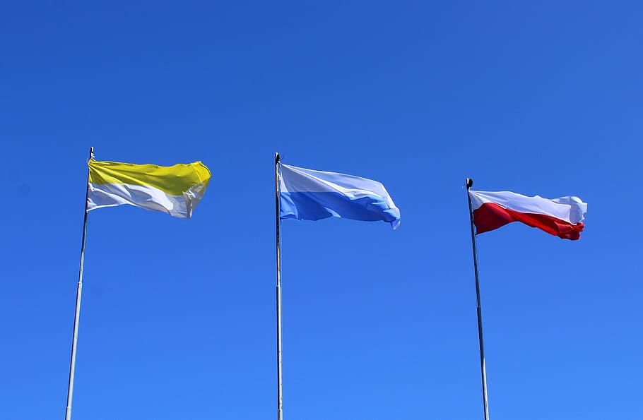 flags, flag, slapping, dom, the independence of the, wind, patriotism, blue, environment, sky