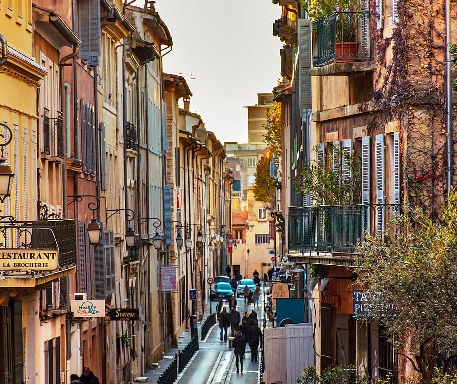 kehidupan kota, kehidupan jalanan, hidup, sibuk, provencal, provence, aix-en-provence, france, eropa, selatan france