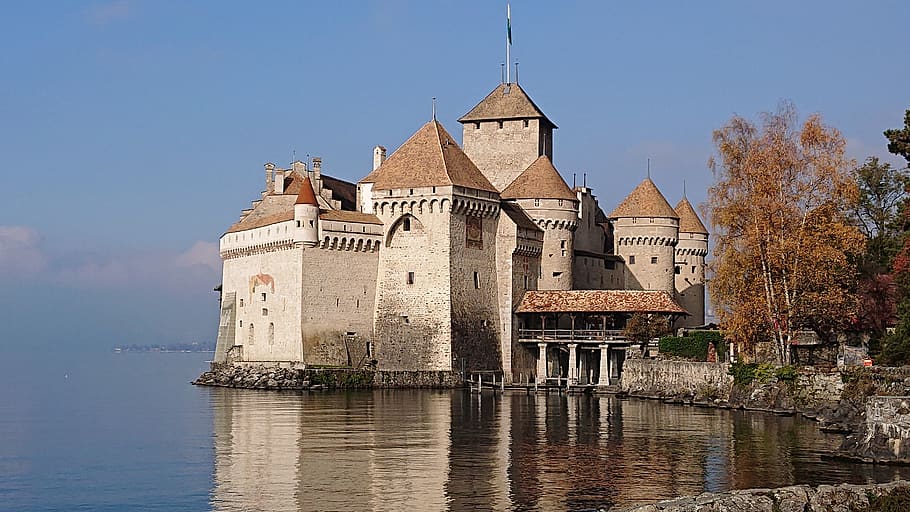 castle, fortress, medieval, the story, tower, history, building, chillon, switzerland, architecture