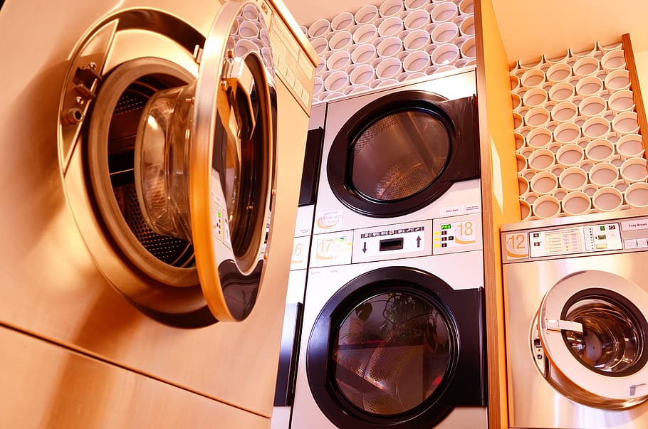 washing machine, dryer, launderette, drum roll, laundry service, technology, shiny, appliance, machinery, laundry