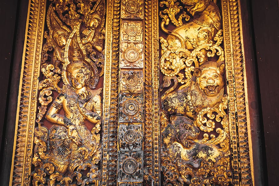 laos, temple, city, asia, buddhist, travel, background, architecture, culture, religion
