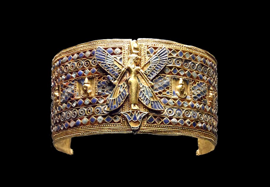 bangle, egyptian, jewellery, arts crafts, historically, old, goldsmith's art, isis, goldsmith's work, wing