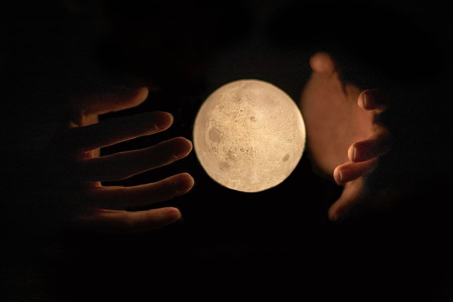 moon, hand, hands, mystical dark, dope, magic, fantasy, atmosphere, gloomy, one person