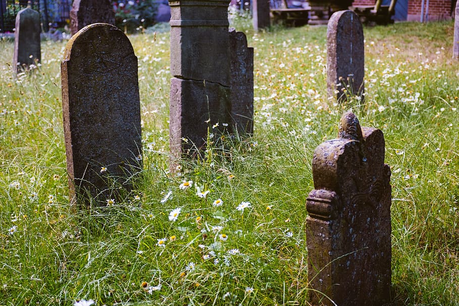 lápidas, antiguo, cementerio, fondo, creencia, cristiano, iglesia, día, muerte, fe