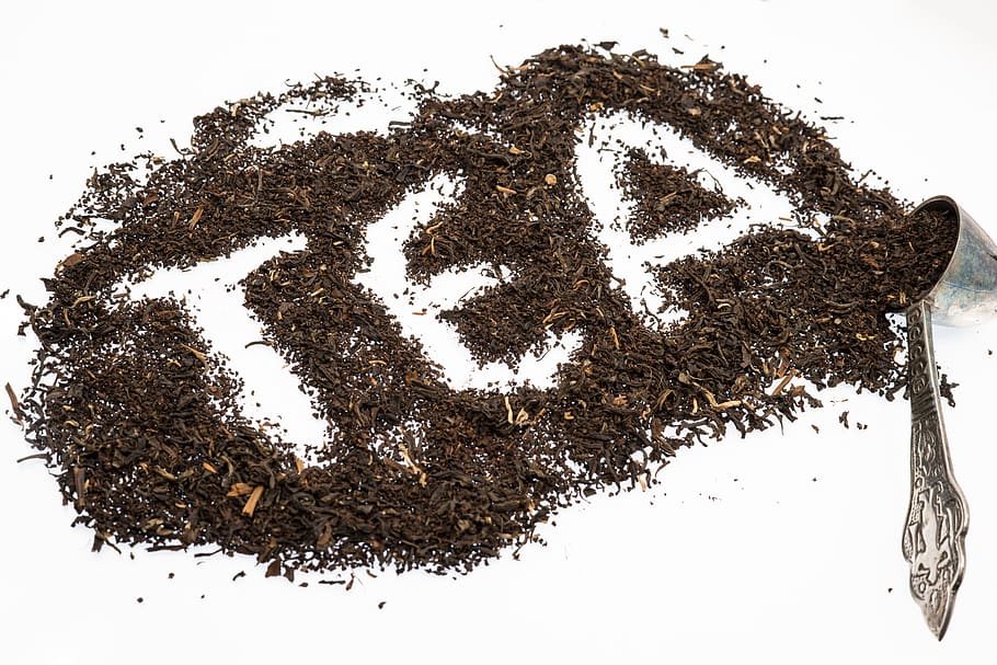 tea, black, broken, leaves, loose, dried, beverage, drink, text, breakfast