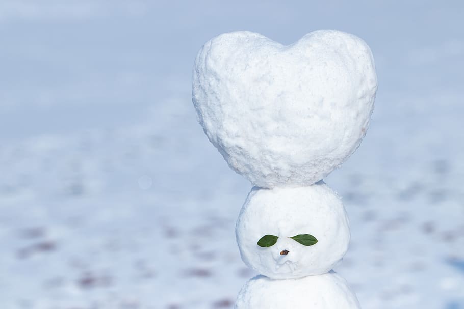 snow, snowman, winter, christmas, fun, snowflakes, pure white, happy, white, cute