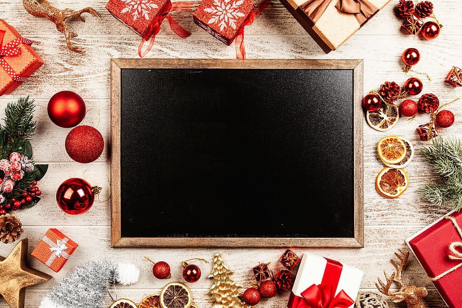 gift, box, Christmas, present, celebration, holiday, seasonal, background, wooden, old