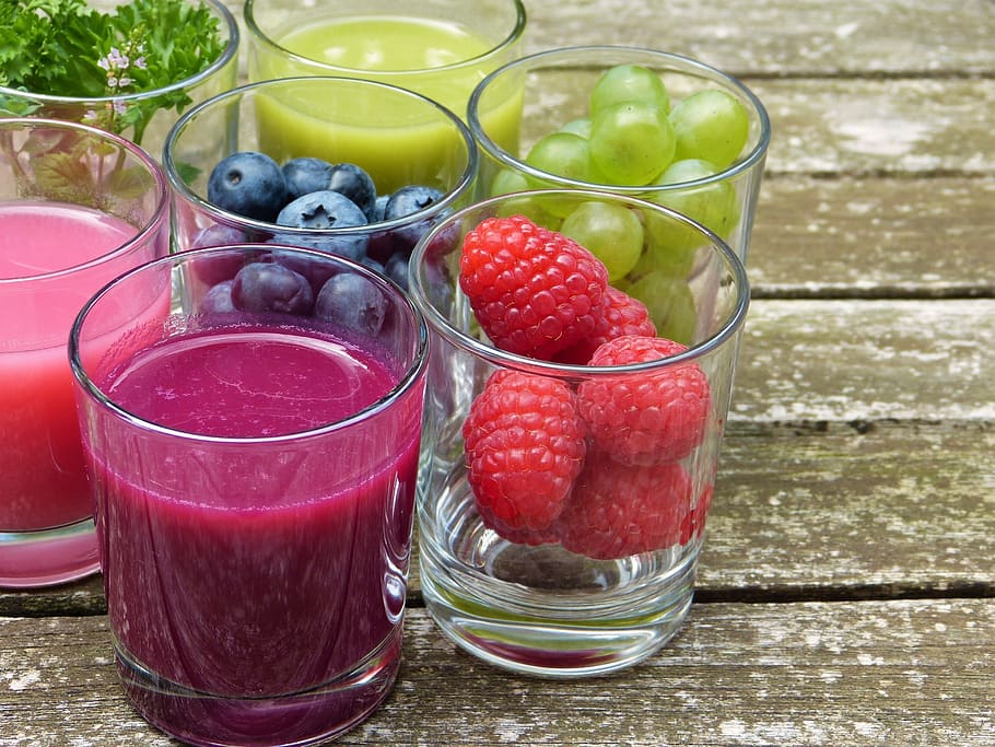 buah, buah-buahan, jus, smoothie, vitamin, berry, makanan, sehat, matang, nutrisi