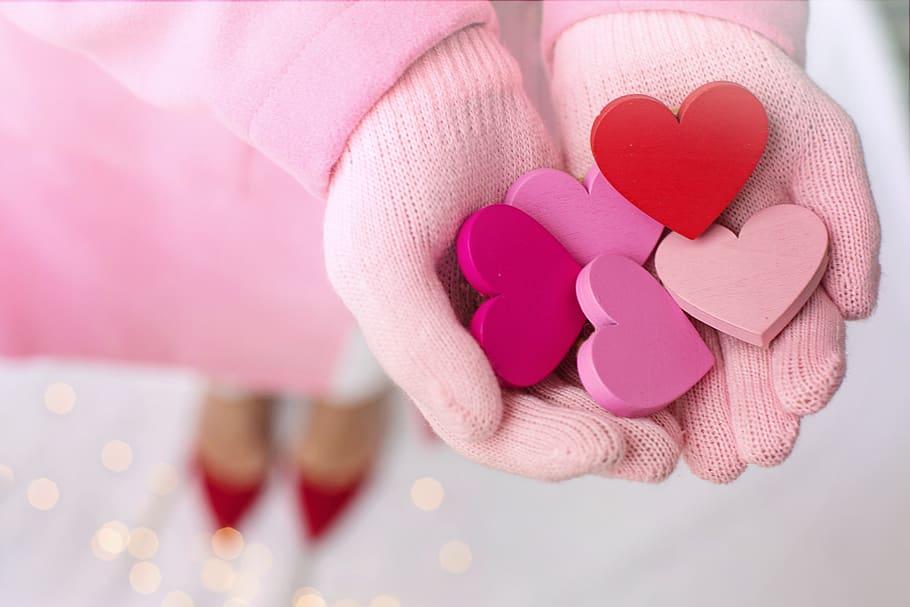 valentine's day, valentine, hearts, hands holding, love, romantic, romance, pink, birthday, wedding