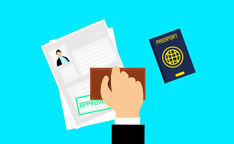 illustration, visa application, application., visa, approved, journey, template, service, tour, paperwork