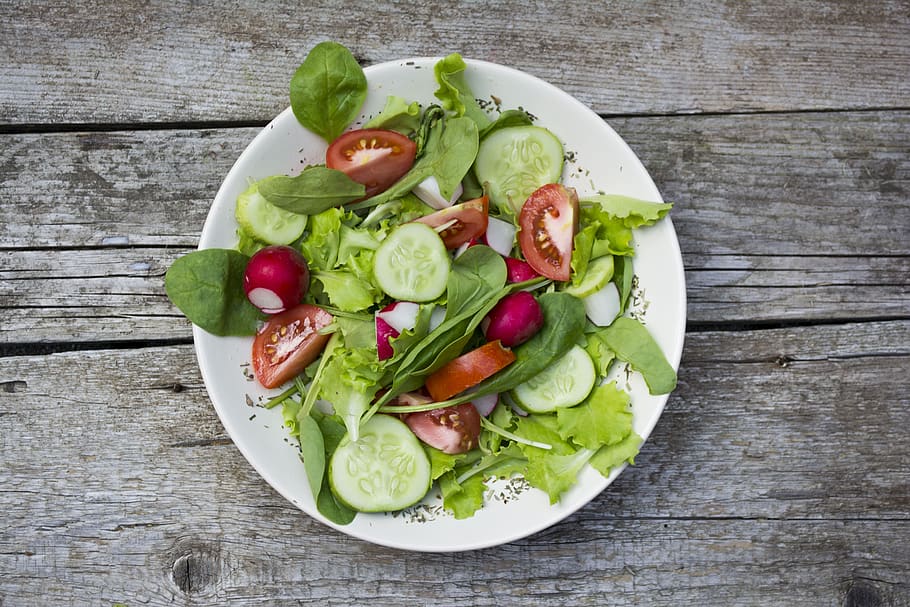 salat, vegetables, salad, healthy, green, fresh, eat, nutrition, vegetarian, tomatoes