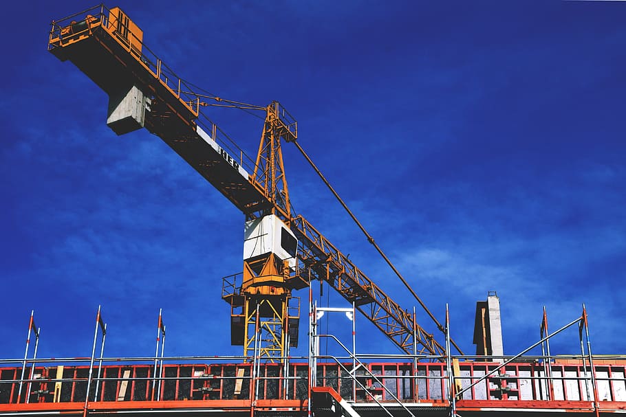 construction site crane, various, construction, industrial, industry, machinery, crane - construction machinery, sky, architecture, construction industry