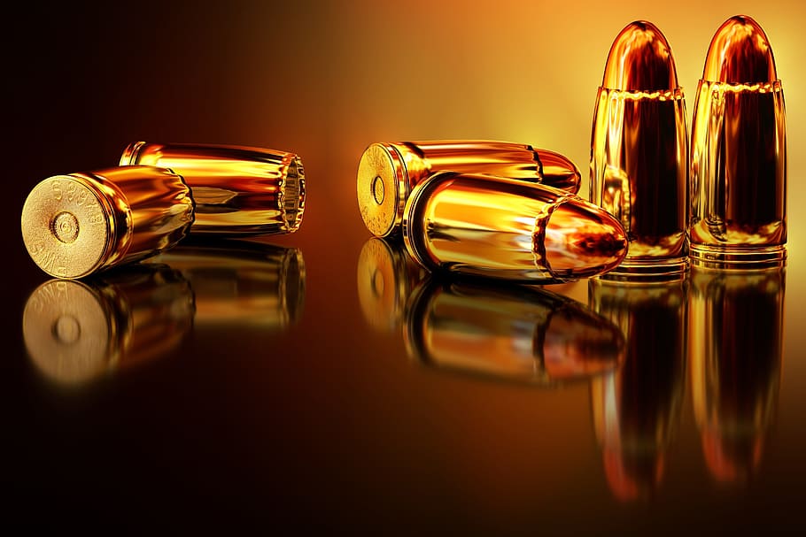 gun bullets, various, gold, golden, gun, guns, military, shoot, shooting, war