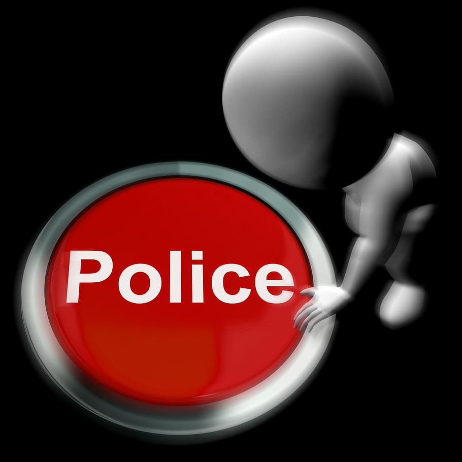 policía, presionado, mostrando, aplicación de la ley, asistencia de emergencia, 111, comportamiento antisocial, asistencia, robo, botón