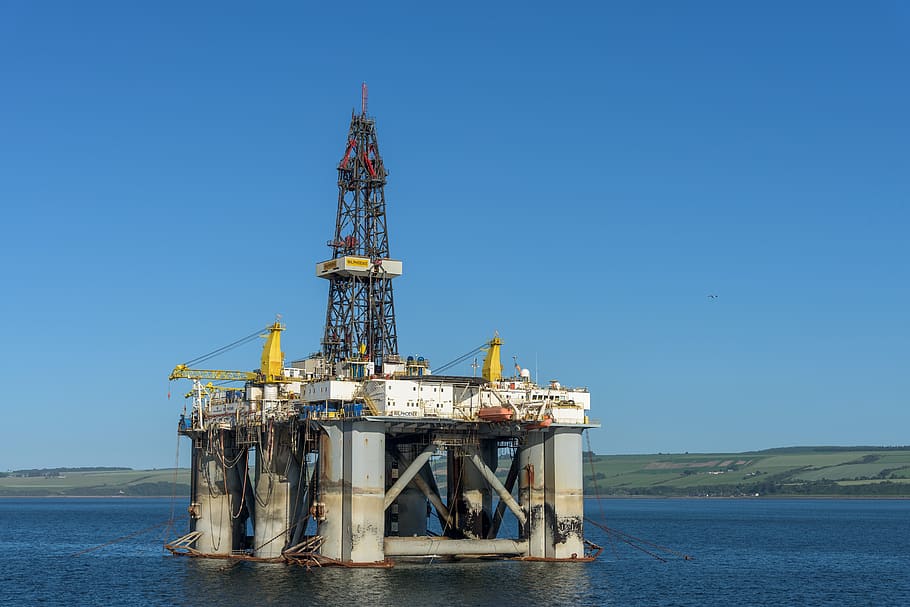 plataforma de petróleo, escócia, cromarty firth, indústria, porto, navio, aço, óleo, perfuração, equipamento