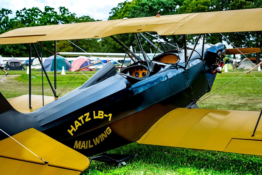 airplane, biplane, plane, aircraft, classic vintage, flying, sky, airshow, mode of transportation, transportation