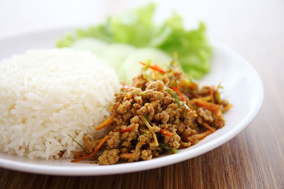 kua kling, porco assado, curry, prato, comida, comida da tailândia, delicioso, carne, costeleta de porco, carne de porco