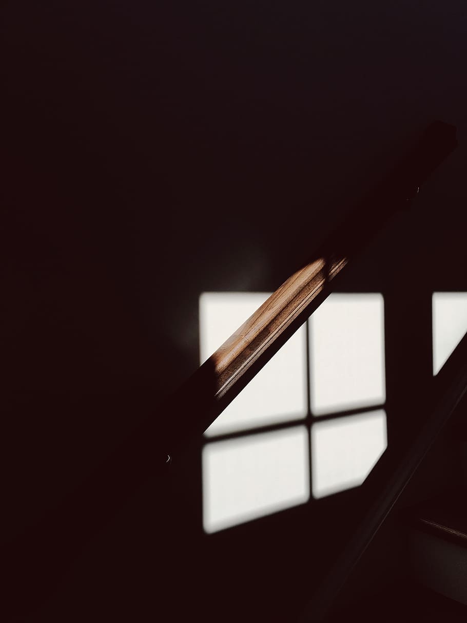 stairs, shadow, dark, windows, light, house, home, indoors, close-up, copy space