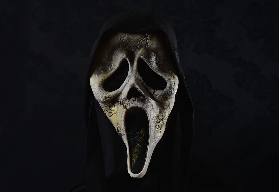 máscara, horror, gritar, assustador, monstro, mal, estranho, dia das bruxas, traje, rosto