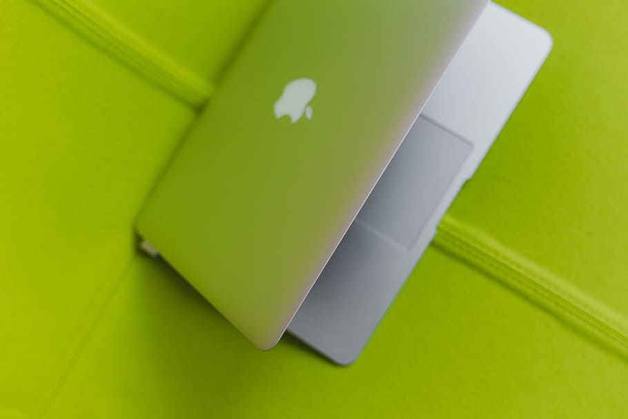 вид, ноутбук, лайм стул, стул, компьютер, желтый, macbook, зеленый, лайм, флуоресцентный