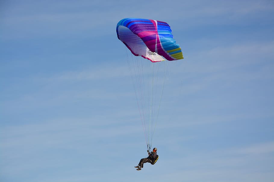 paragliding-paraglider, sailing, wing, aircraft, sky, wind, entertainment, hobbies, air, sport