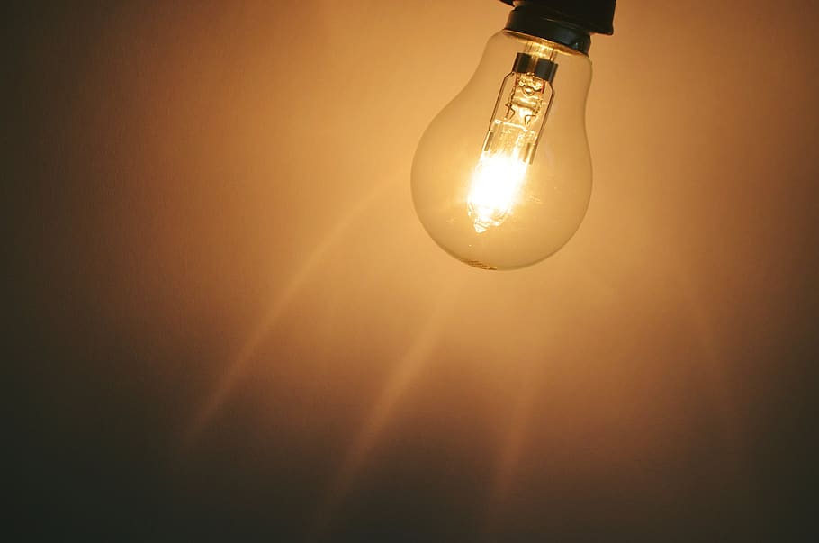 ligero, bombilla, energía, iluminación, inspiración, tecnología, Edison, imaginación, electricidad, brillante