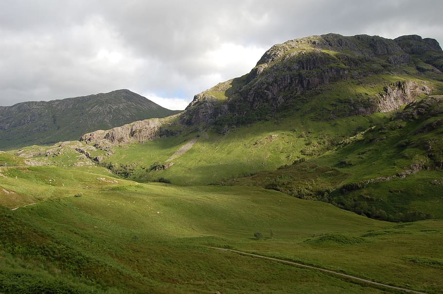 glencoe, glen, pegunungan, dataran tinggi, lanskap, indah, outdoor, skotlandia, keindahan di alam, gunung