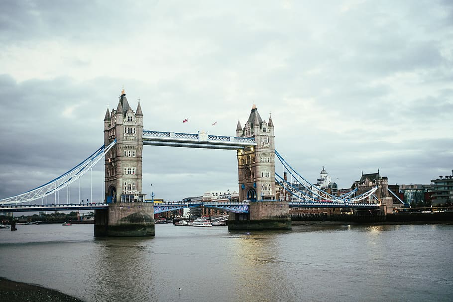 london tower bridge, sunset, illuminated, lights, architecture, bridge, british, capital, clouds, drawbridge