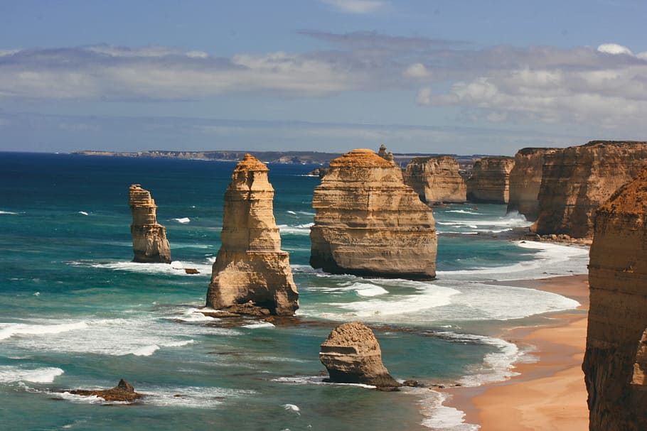 coast of australia, nature, australia, rock, water, sea, solid, rock - object, scenics - nature, rock formation