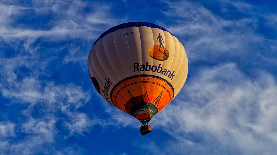 balão de ar quente, balão, ar, navio, holanda, passeios de barco, festival, rabobank, céu, nuvem - céu