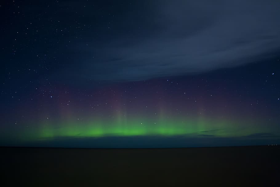 luzes do norte, céu, noite, aurora, verde, astronomia, atmosfera, aurora boreal, boreal, escuro