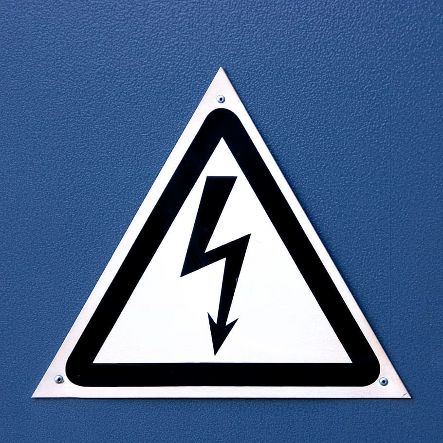 arrow, attention, board, careful, caution, danger, dangerous, electric, electrical, electricity