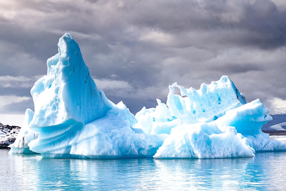 iceberg, iceland, ice cream, blue, lagoon, water, ice, cold temperature, glacier, frozen