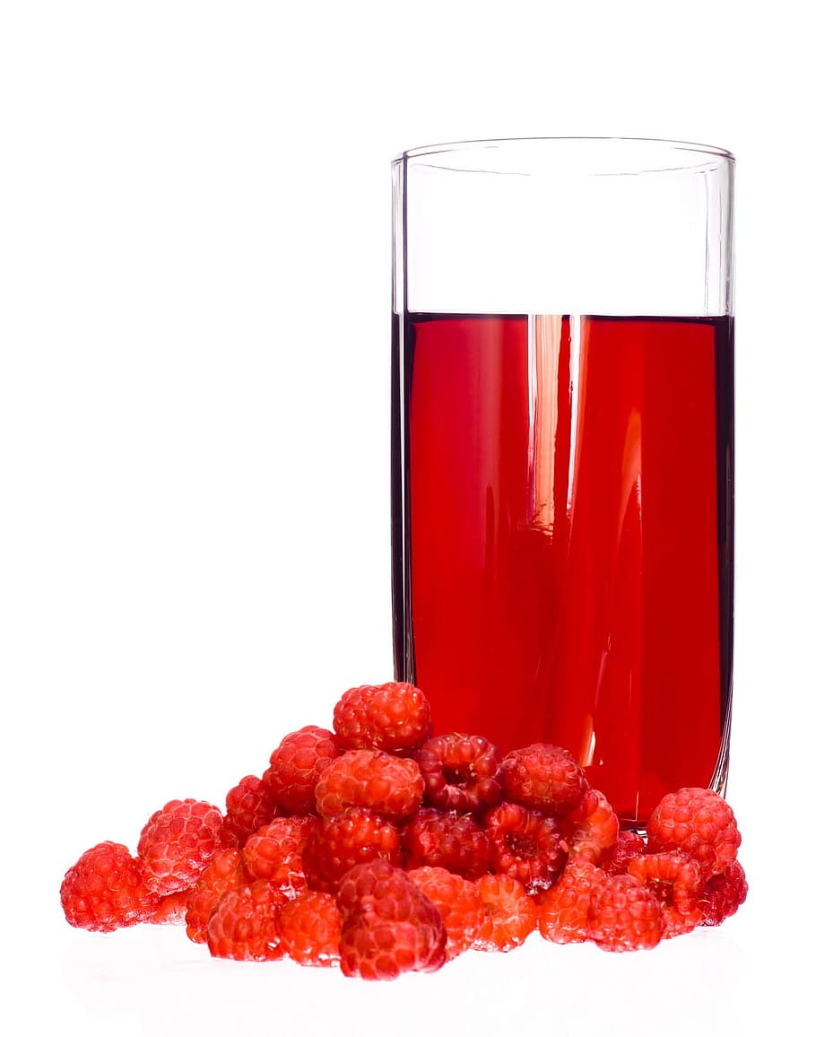 juice, rasberry, raspberries, isolated, berry, antioxidants, white, red, diet, snack
