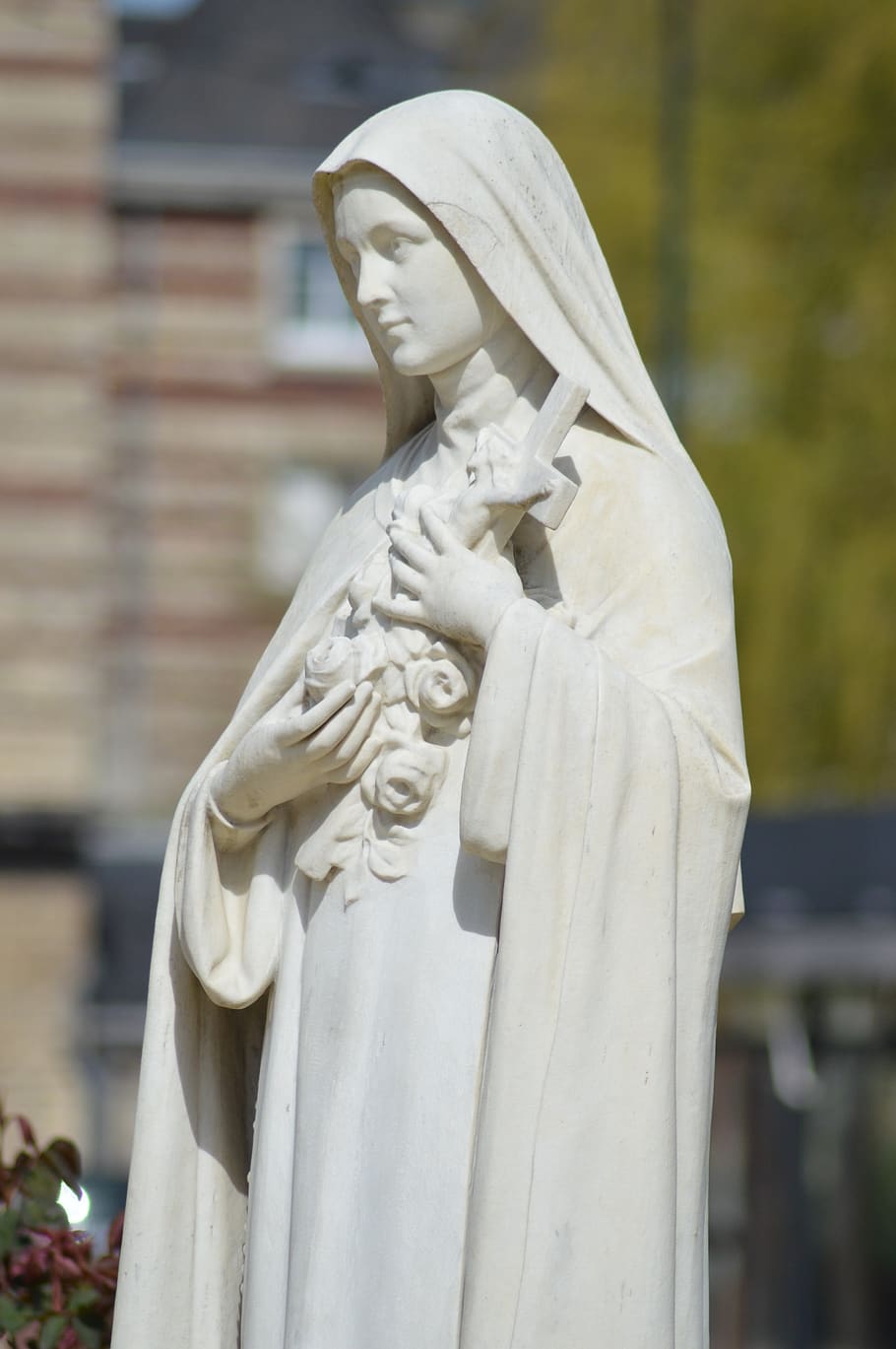 statue, sainte, sculpture, religion, christian, pray, faith, religious, thérèse of lisieux, human representation