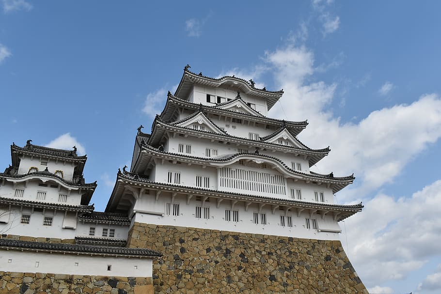 himeji castle, japan, himeji-castle, famous, historic, fortress, bridge, castle, tourism, heritage
