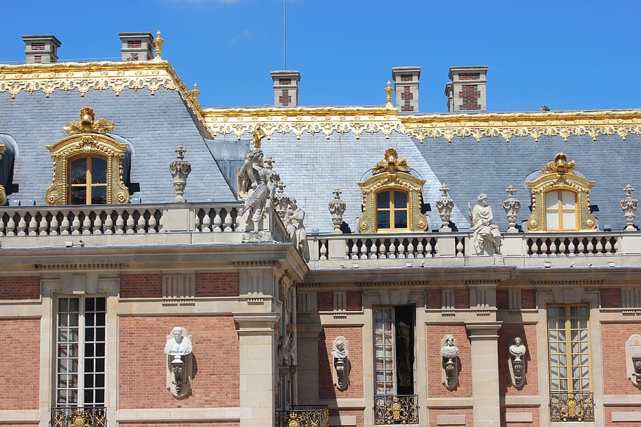 Versalles, Francia, castillo, arquitectura, palacio, historia, representación humana, representación, exterior del edificio, escultura