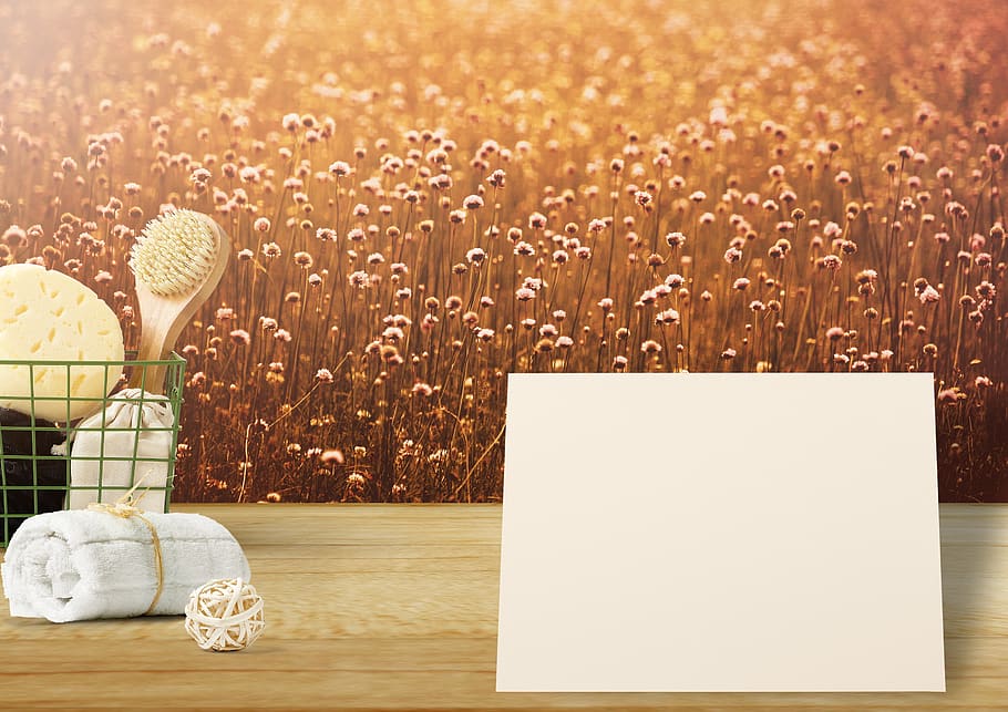 background image, flowers, paper, list, map, towel, basket, flower meadow, sponge, brush