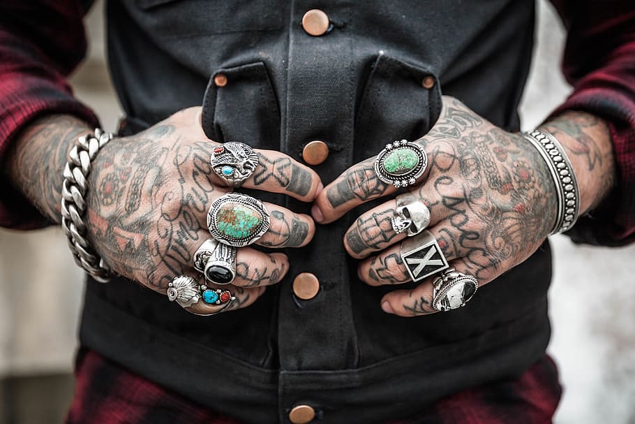 hands, tattoos, rings, accessories, drawing, design, ethnic, pattern, drawn, style