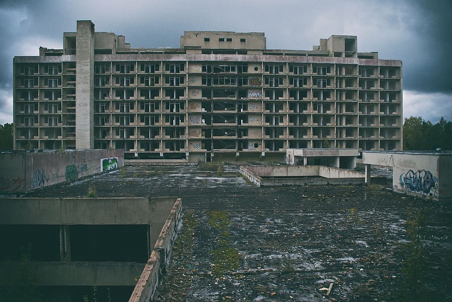 abandoned sanatorium, abandoned, aged, ancient, architecture, broken ...