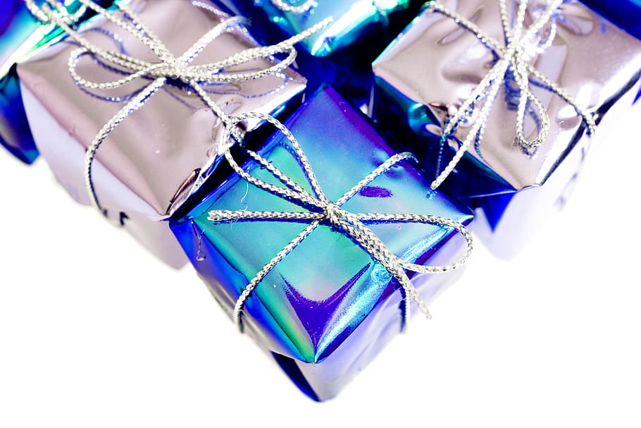 arco, caja, celebración, navidad, decoración, regalo, vacaciones, aislado, nudo, paquete