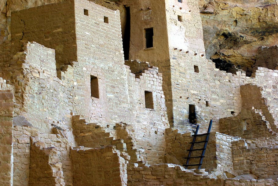 cliff palace ruin, cliff, dwelling, anasazi, mesa, verde, national, park, colorado, ancient