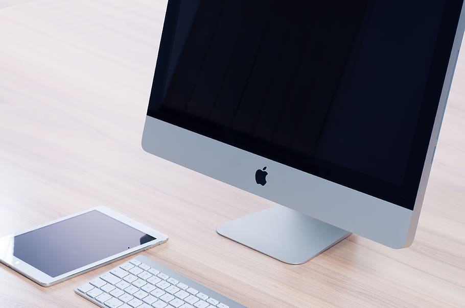 mac, apple, ipad, escritório em casa, laptop, escritório, computador, tecnologia, design, inicialização