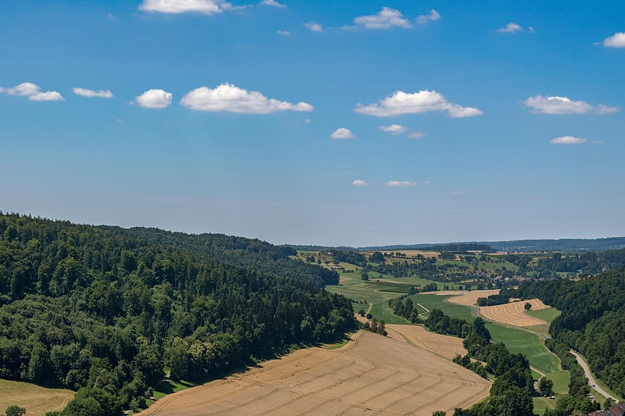odenwald, landscape, nature, hill, sky, view, hiking, panorama, germany, outlook