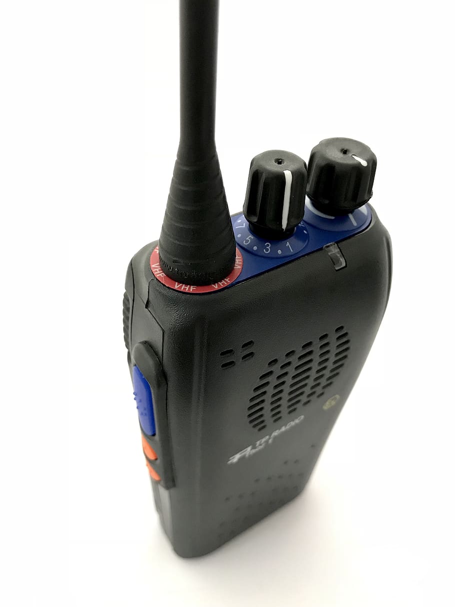 walkie-talkie, radio, communication, frequency, technology, portable, security, atex, vhf, white background