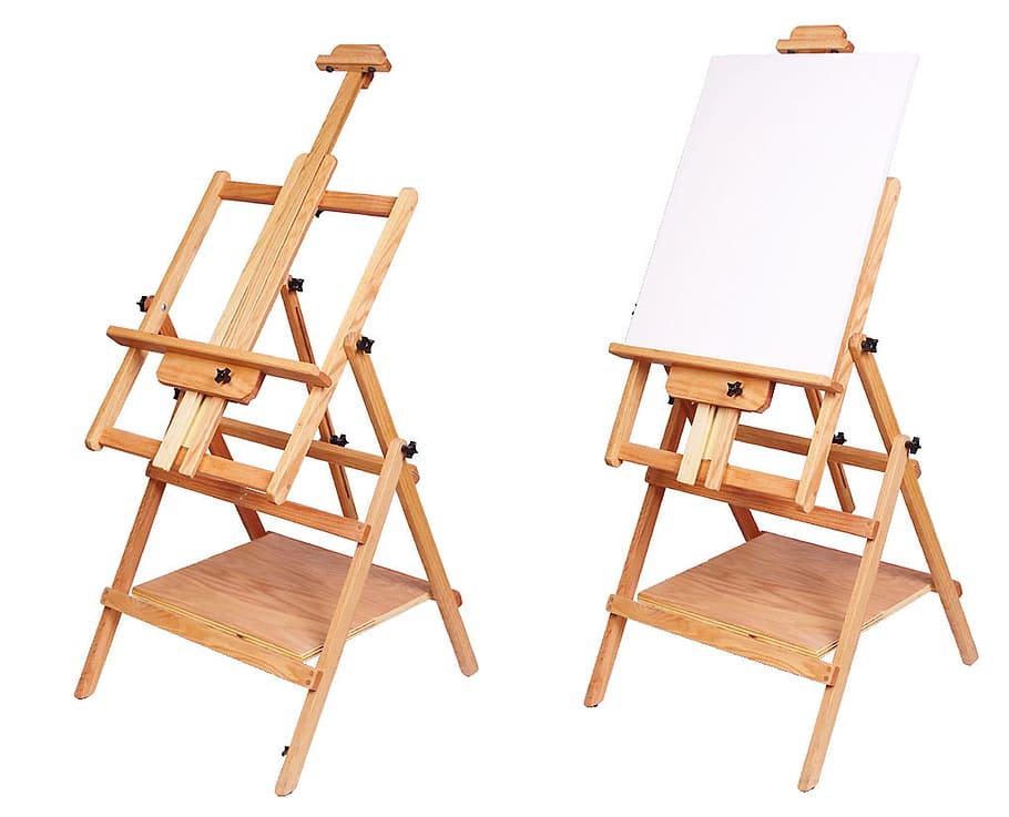 easel, wood, wooden, object, board, wood - material, cut out, white background, seat, chair