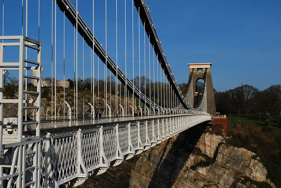 clifton suspension bridge, bristol, england, landmark, architecture, engineering, suspension, brunel, famous, avon