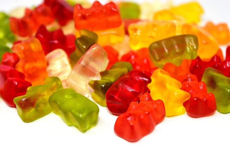 gummibärchen, candy, colorful, gummi bears, delicious, bear, sweet, nibble, fruit jelly, color