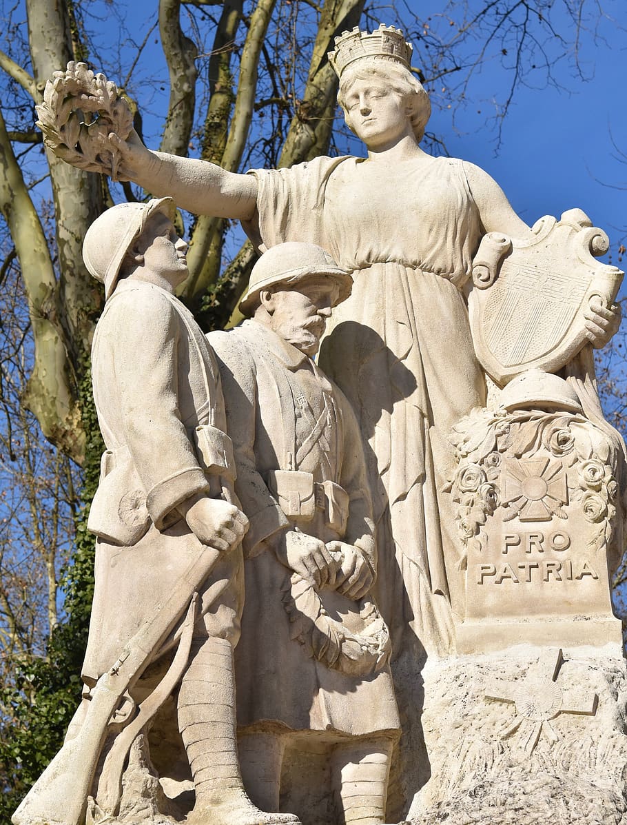 Monumento, estatua de piedra, monumento Amboise, Francia, río Indre, Loira, patrimonio, Indre y Loira, cielo azul, representación humana