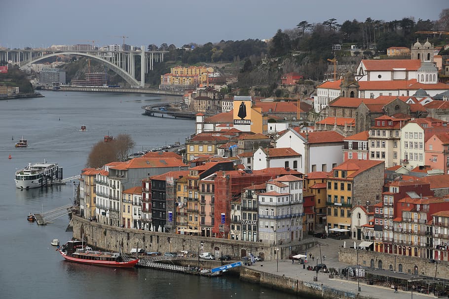 portugal, porto, río, douro, ciudad, ribera, arquitectura, exterior del edificio, estructura construida, transporte